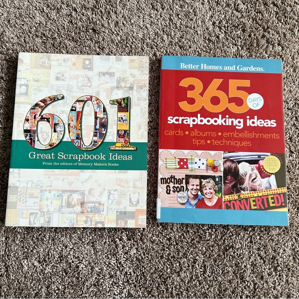 Scrapbooking Idea Books Lot of 2 Memory Makers Better Homes and Gardens Crafting